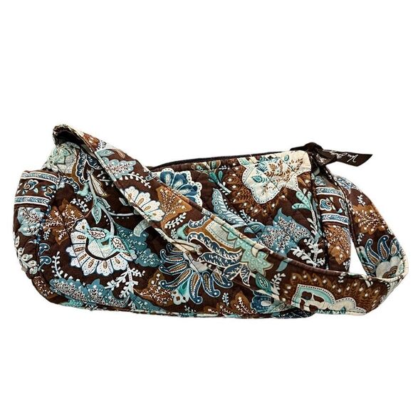 Vera Bradley Maggie Java Blue retired print handbag - Picture 1 of 10